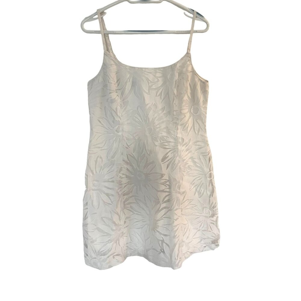 Evan Picone Sleeveless Floral Pattern White Dress Size 12